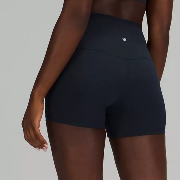 LULULEMON TRUE ALIGN BIKE SHORTS 4” Size 2 4 6  high rise TRUE NAVY Rare 2022 - Picture 5 of 11
